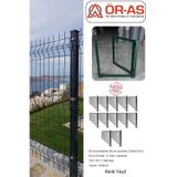 Ör-As Tel Örgü & Panel Çit Sistemleri Panel Çit Takım ( 100 Cm Yükseklik 30 Mt Uzunluk ) + ( 100 X 100 Kapı -)