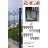 Ör-As Tel Örgü & Panel Çit Sistemleri Panel Çit Takım ( 100 Cm Yükseklik 50 Mt Uzunluk ) + ( 100 X 100 Kapı -)