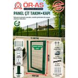 ÖR-AS TEL ÖRGÜ & PANEL ÇİT SİSTEMLERİ Panel Çit Takım ( 150 Cm Yükseklik 15 mt Uzunluk ) + ( 150 x 100 Kapı -) RENK-YEŞİL