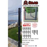 Ör-As Tel Örgü Panel Çit Takım ( 100 cm Yükseklik 35 mt Uzunluk ) + ( 100 x 100 Kapı -) - Antrasit - Gri