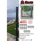 Ör-As Tel Örgü Panel Çit Takım ( 100 cm Yükseklik 40 mt Uzunluk ) + ( 100 x 100 Kapı -) - Antrasit - Gri