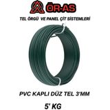 Ör-As Tel Örgü Pvc Kaplı Düz Tel 3 mm Kalınlık 5 Kg - 1-Adet