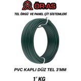 Ör-As Tel Örgü Pvc - KaplıDüz Tel - 3Mm Kalınlık(- 1 - Kg -)