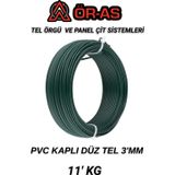 Ör-As Tel Örgü Pvc - KaplıDüz Tel - 3Mm Kalınlık(- 11 - Kg -)