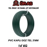 Ör-As Tel Örgü Pvc - KaplıDüz Tel - 3Mm Kalınlık(- 14 - Kg -)