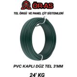 Ör-As Tel Örgü Pvc - KaplıDüz Tel - 3Mm Kalınlık(- 24 - Kg -)