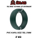Ör-As Tel Örgü Pvc - KaplıDüz Tel - 3Mm Kalınlık(- 3 - Kg -)