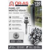 Ör-As Tel Örgü Trapez Çatı Vidası 4.8X19 mm Paket (-150-) Adet Matkap Uçlu Saç Akıllı Vida - 4,8 x 19 mm