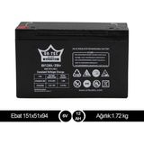 Or-Tec 6V 12Ah Plus Battery Serisi Soğuk Hava Dayanıklı Bakımsız Kuru Tip Motosiklet Aküsü