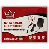 Or-Tec 6V 1A Şarj Cihazı Adaptörü Maşalı Pilsan Akülü Araba Uyumlu