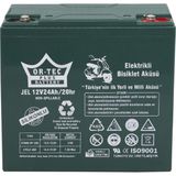 Or-Tec Jel Akü 12 V 24 Ah Elektrikli Motosiklet Aküsü Derin Döngülü Yapısıyla Kapasite Kaybı Olmadan Güç Sağlar (Üretim Yılı 2024)