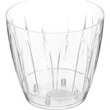 OR02 Şeffaf Orkide Saksısı Tabaklı 14,3cm, 1.5 Litre Şeffaf