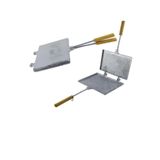 Orahome Doremcy Ahşap Saplı Metal Ocak Üstü Sade Tost Makinesi Ekmek Kızartma