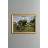 Orakçılar - Vintage Desenli Çerçeve - İnce Model, Altın3, 15 x 21