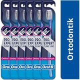 Oral-B 35 Soft Yumuşak Kıllı Ortodontik Diş Fırçası 6 Adet Uzun Boyun ile Zor Alanlara Ulaşım