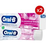 Oral-B 3D White Advanced Luxe Glamorous White Beyazlatıcı Diş Macunu 75 ml Nane Aromalı 2 Adet