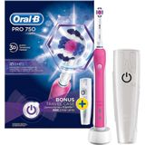 Oral-B 4210201162452 Pembe Pro 750 Şarj Edilebilir Seyahat Kabı Hediyeli Diş Fırçası