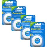 Oral-B 50 Metre Naneli Diş İpi 4 Adet Essential Floss Ağız ve Diş Bakımında Etkili