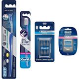 Oral-B Arayüz Diş Fırçası + Orthodontik Diş Fırçası + Arayüz Eğimli Yedek + Pro-Expert Clinic Diş I - 0 RH (+) Siyah
