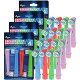 Oral B Braun Elektrikli Taban Için Yedek Diş Fırçası Başlıkları - Oralb ile Uyumlu 16 Paket - Çok Renkli