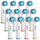 Oral-B Braun ile Uyumlu Yedek Diş Fırçası Başlıkları 12 Adet Profesyonel Elektrikli Diş Fırçası Kafaları Fırça Kafaları Yedek Kafa Yedek Pro 500/1000/ - Standart - Renkli