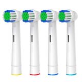 Oral-B Braun ile uyumlu yedek diş fırçası kafaları, 4 adet profesyonel elektrikli diş fırçası kafaları fırça kafaları oral B yedek başlıklar için yedek kafalar yedek başlıklar yedek Pro
