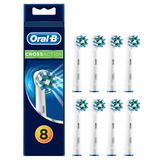 Oral-B CrossAction Diş Fırçası Kafaları 8 Yedek Yedek Paket Elektrikli Şarj Edilebilir Diş Fırçası, Posta Kutusu Boyutlu Paket