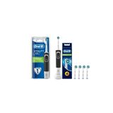 Oral-B D100 Cross Action Black Şarjlı Diş Fırçası+4'lü Yedek Cross Action