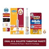 Oral-b D100 Şarjlı Fırça Galatasaray+gillette Blue3 6'lı Galatasaray Taraftar Paketi