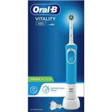 Oral-B D100 Vitality Cross Action Şarjlı Diş Fırçası Mavi Ekstra Yumuşak Fırça Kılı ile Temizlik - Gri