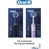 Oral-B D103 Vitality Pro Cross Action Siyah Lila Şarjlı Elektrikli Diş Fırçası+50 ml Diş Macunu