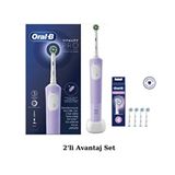Oral-B D103 Vitality Pro Şarjlı Elektrikli Diş Fırçası Lila Yumuşak Başlıklarla 4 Adet Yedek