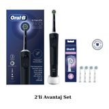 Oral-B D103 Vitality Pro Şarjlı Elektrikli Diş Fırçası - Yumuşak Uçlu 4'lü Başlık ve Su Geçirmez Tasarım - Siyah