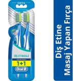 Oral-B Diş Eti Masajı Yapan Diş Fırçası Pro-Expert 40 Orta 1+1 Yeşil beyaz-mavi
