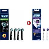Oral-B Diş Fırçası Yedek Başlığı Cross Action Siyah 4'lü + 3D White Diş Fırçası Başlığı 2'li