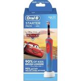 Oral-B Disney Cars Elektrikli Diş Fırçası Orta Sertlikte 1 Yedek Başlık ile Çocuklar İçin - Kırmızı - Mavi