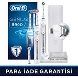 Oral-B Genius 8900 Beyaz 2'li Şarj Edilebilir Diş Fırçası