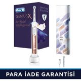 Oral-B Genius X AI Art of Brushing Rose Gold Şarj Edilebilir Diş Fırçası Yumuşak Kıllarla 1 Adet Seyahat Kabı ile