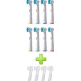 Oral-B ile Uyumlu Şarjlı ve Pilli Diş Fırçası Yedek Başlığı 8 Adet + Koruma Kapağı 4 Adet