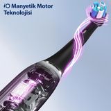 Oral-B IO 3 Siyah Elektrikli Diş Fırçası, 1 Diş Fırçası Başlığı, Braun Tasarımı
