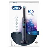 Oral-B iO 8 elektrikli diş fırçası / elektrikli diş fırçası devrim niteliğinde mıknatıs teknolojisi ve mikro titreşim, 6 temizleme programı, renkli ekran ve seyahat kılıfı, siyah onyx