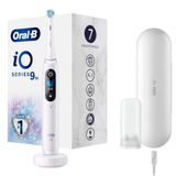 Oral-B iO 9 elektrikli diş fırçası / elektrikli diş fırçası devrim niteliğinde mıknatıs teknolojisi ve mikro titreşim, 7 temizleme programı, 3D diş yüzeyi analizi, renkli ekran ve şarj seyahat kılıfı, beyaz alabaster
