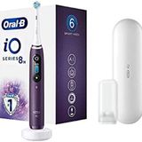 Oral-B iO Series 8 elektrikli diş fırçası, 6 temizleme modu, diş bakımı için, mıknatıslı teknoloji, renkli ekran ve seyahat çantası, erkek/kadın hediyesi, mor ametrin
