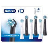 Oral-B iO Ultimate Clean Yedek Fırça Başlıkları, 6 Adet Beyaz, Siyah 6 Adet (1'li Paket)