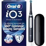 Oral-B Io3 Siyah Şarjlı/elektrikli Diş Fırçası, 1 Fırça Başlığı, Uzun Ömürlü Pil, Seyahat Kabı - 00