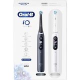Oral-B Io8 - Elektrikli Diş Fırçaları Şarj Edilebilir, Beyaz ve Siyah Kolları, Devrimci Manyetik Teknolojisi, Renkli Ekran, 1 Premium Seyahat Çantası, - Standart