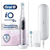 Oral-B iO9 Rose Quartz Şarjlı/Elektrikli Diş Fırçası, 2 Fırça Başlığı, Hızlı Manyetik Şarj Cihazı, Uzun Ömürlü Pil, Şarj Eden Seyahat Kabı, Yedek Başlık Kabı
