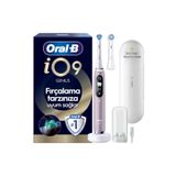 Oral-B iO9 Rose Quartz Şarjlı/Elektrikli Diş Fırçası, 2 Fırça Başlığı, Hızlı Manyetik Şarj Cihazı, Uzun Ömürlü Pil, Şarj Eden Seyahat Kabı