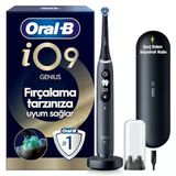 Oral-B İo9 Siyah Şarjlı/Elektrikli Diş Fırçası, 1 Fırça Başlığı, Hızlı Manyetik Şarj Cihazı, Uzun Ömürlü Pil, Şarj Eden Seyahat K
