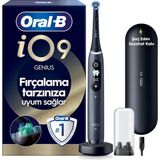 Oral-B Io9 Siyah Şarjlı/elektrikli Diş Fırçası, 1 Fırça Başlığı, Hızlı Manyetik Şarj Cihazı, Uzun Ömürlü Pil, Şarj Eden Seyahat Kabı, Yedek Başlık Kab - Standart - Renkli